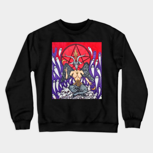 Baphomet Crewneck Sweatshirt by nannonthehermit